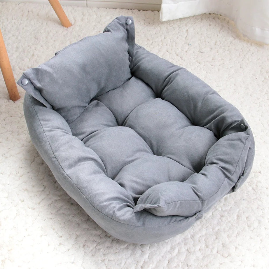 3-in-1 Dog Cat Bed Sofa Mat – Warm Winter Pet Cushion Nest