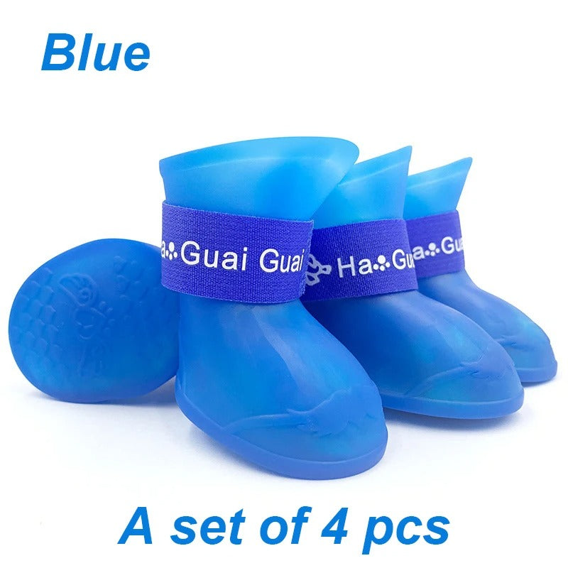 Dog Rain Boots Waterproof Non-Slip Shoes for Small Pets