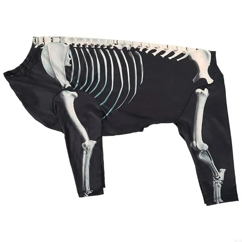 Dog Skeleton Hoodie – Four-Leg Pet Pullover Costume