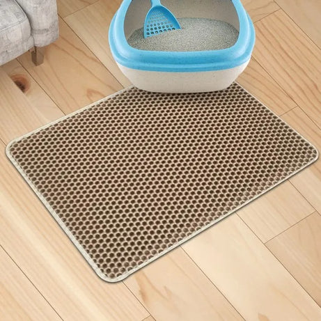 Waterproof Double-Layer Non-Slip Cat Litter Mat – Washable