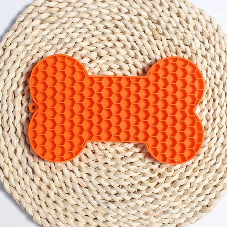 Bone-Shaped Dog Lick Pad – Eases Boredom & Anxiety Fast