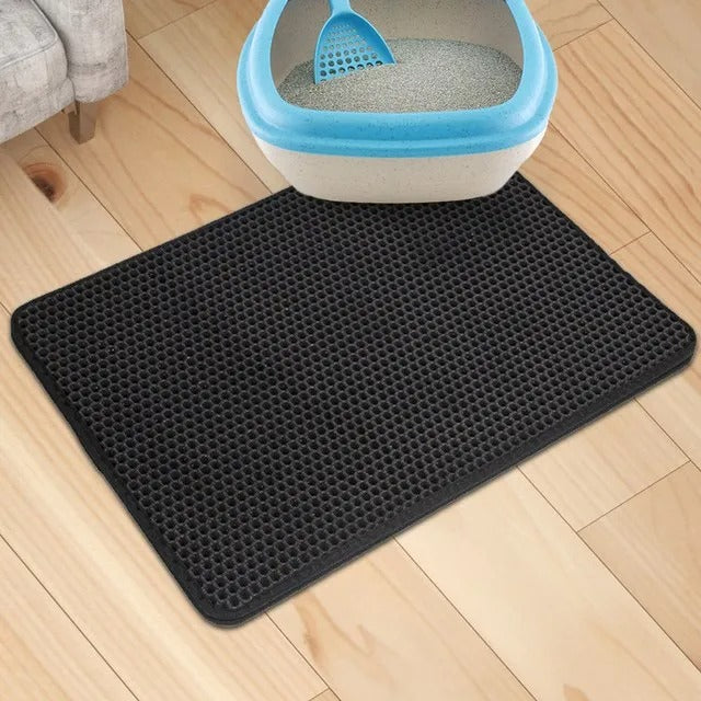 Waterproof Double-Layer Non-Slip Cat Litter Mat – Washable