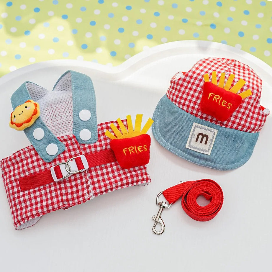 Duck Frog Pet Harness Set – Cats & Puppies, Breathable