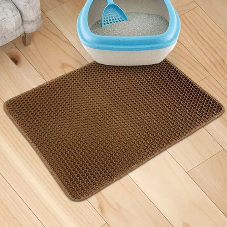 Waterproof Double-Layer Non-Slip Cat Litter Mat – Washable