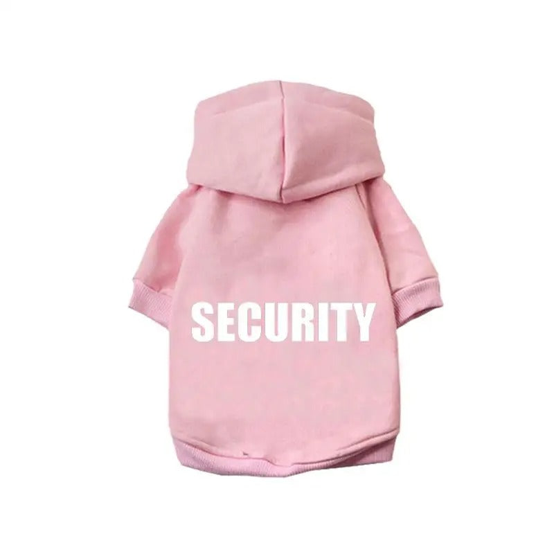 Security Dog Hoodie - Warm, Fashionable Pet Clothes for All Sizes