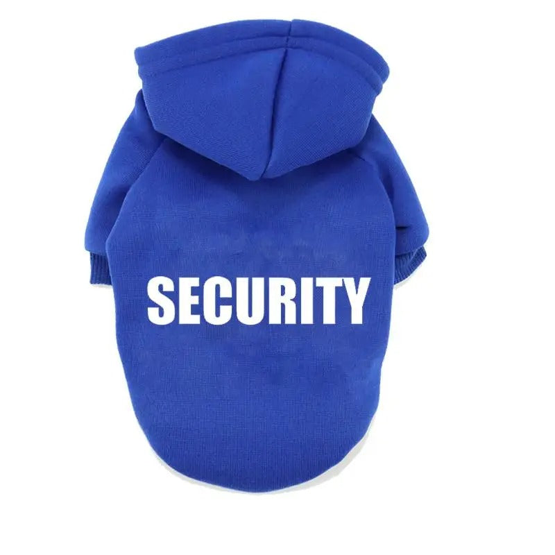 Security Dog Hoodie - Warm, Fashionable Pet Clothes for All Sizes