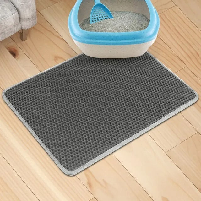 Waterproof Double-Layer Non-Slip Cat Litter Mat – Washable