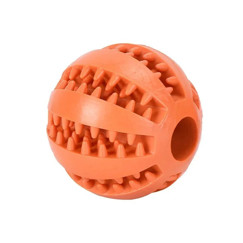 Extra-Tough Natural Rubber Dog Chew Ball – 5cm, Interactive