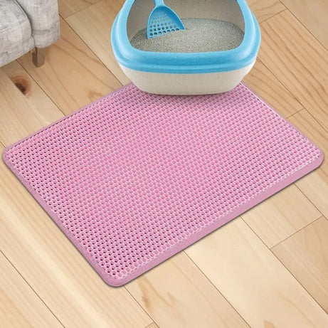 Waterproof Double-Layer Non-Slip Cat Litter Mat – Washable
